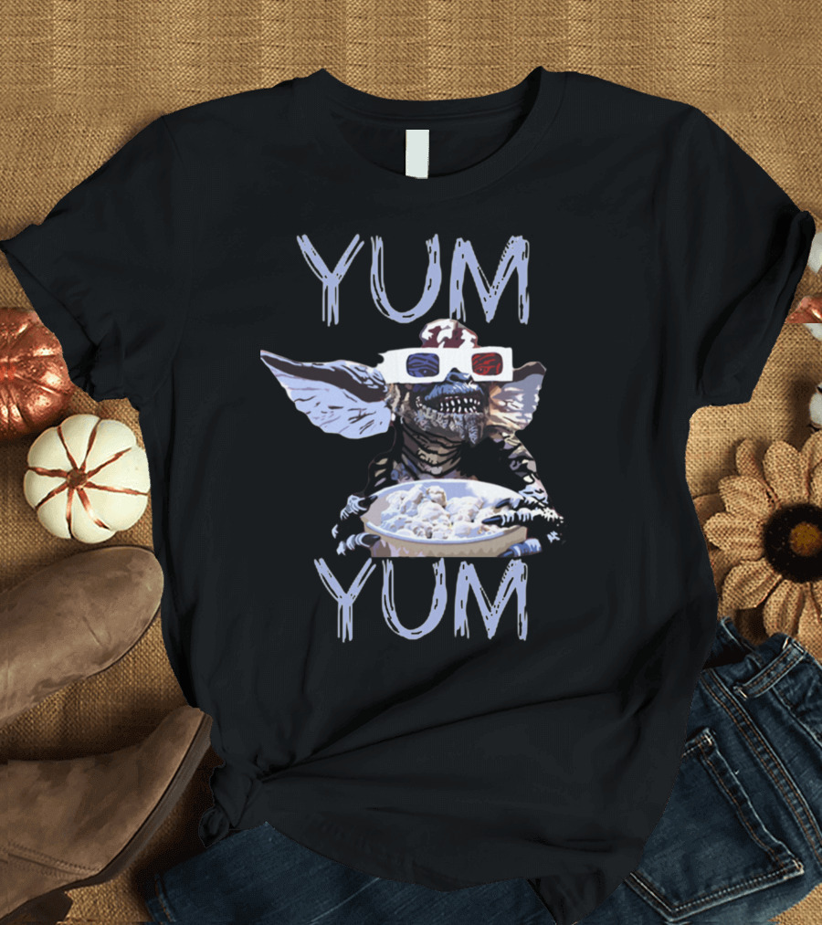 Gremlins Stripe Yum Yum 3D Glasses Eating T-Shirt