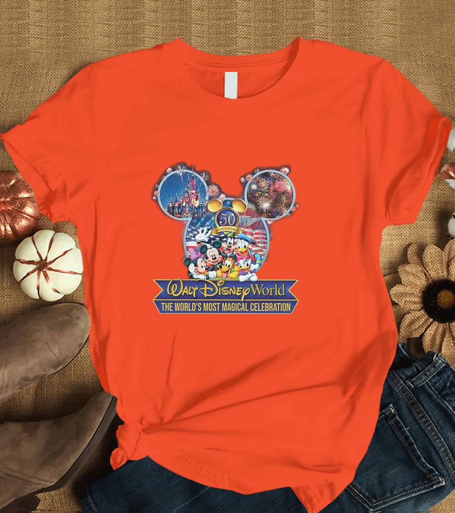 Walt Disney World 50th Anniversary The World's Most Magical Celebration Mickey Lovers T-Shirt