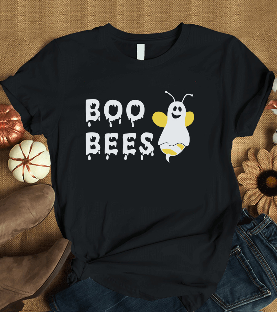 Boo Bees Funny Halloween Ghost Bee Play on Words T-Shirt