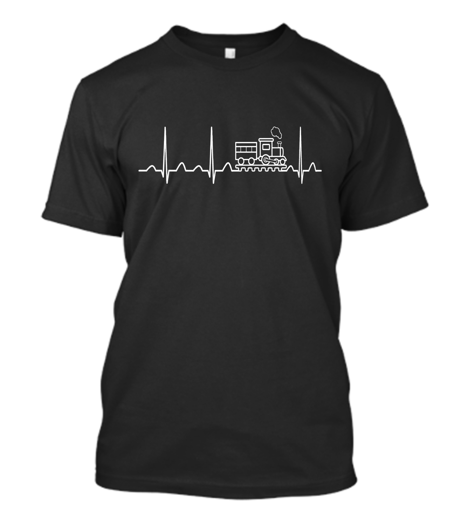 Rail Transport Heartbeat Train EKG T-Shirt