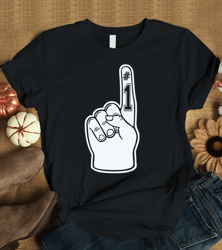 1 Foam Finger Hand Gesture T-Shirt