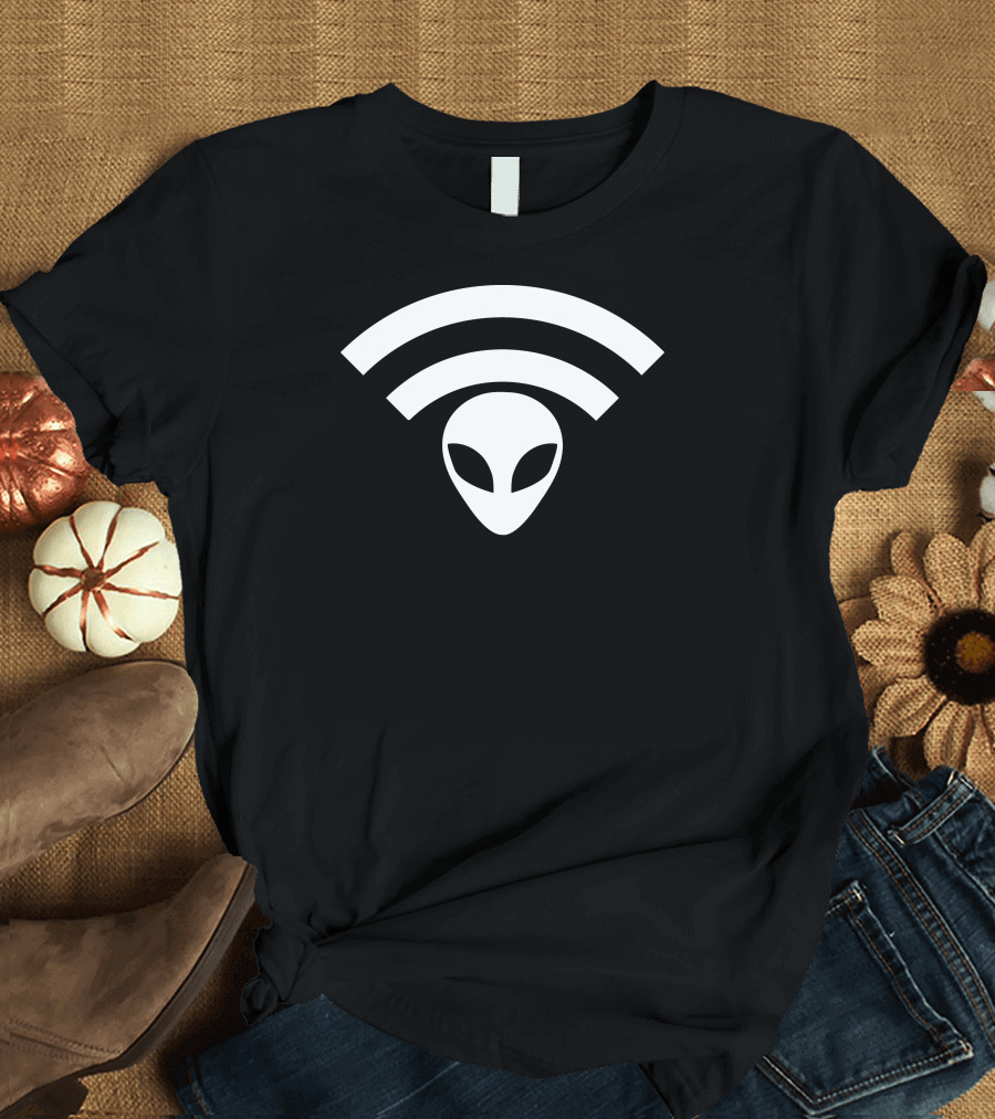Alien Wifi Symbol Connection T-Shirt