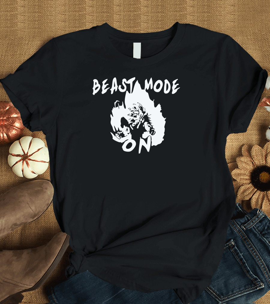 BEAST MODE ON Super Saiyan Aura Power Up T-Shirt