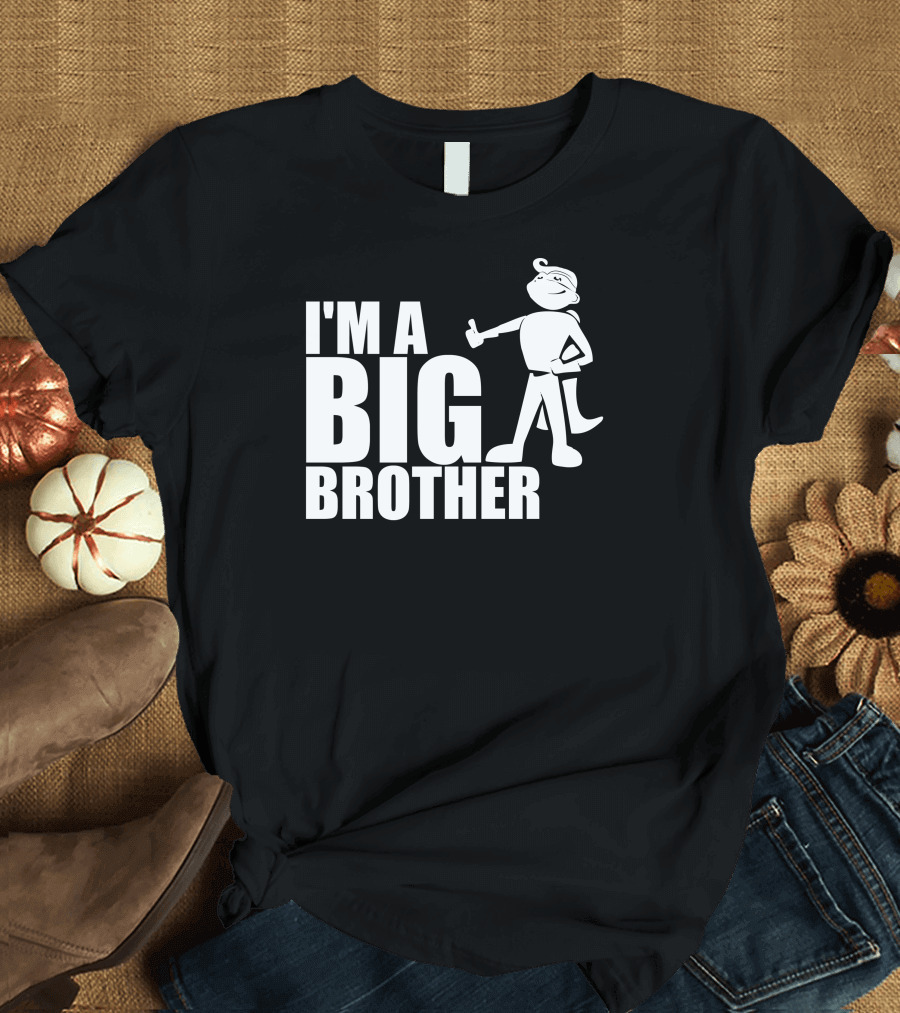 I'M A BIG BROTHER Cartoon Character Thumbs Up T-Shirt