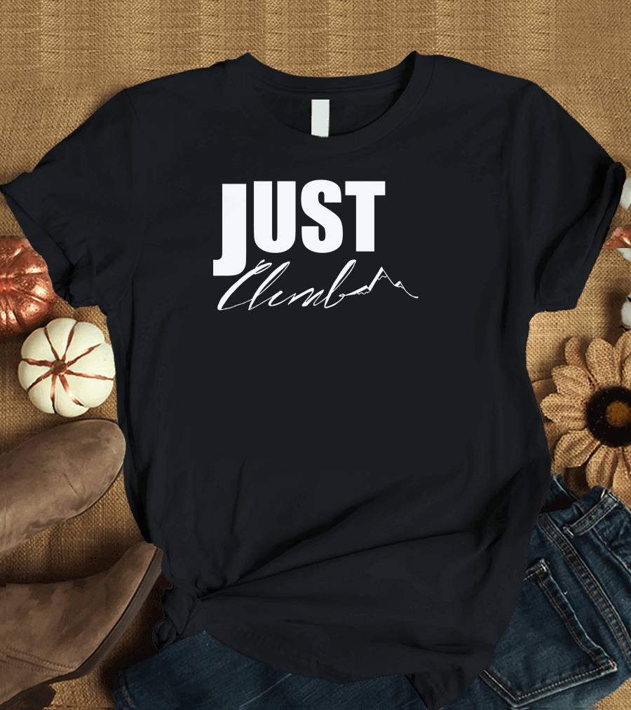 JUST CLIMB Mountains Adventure T-Shirt