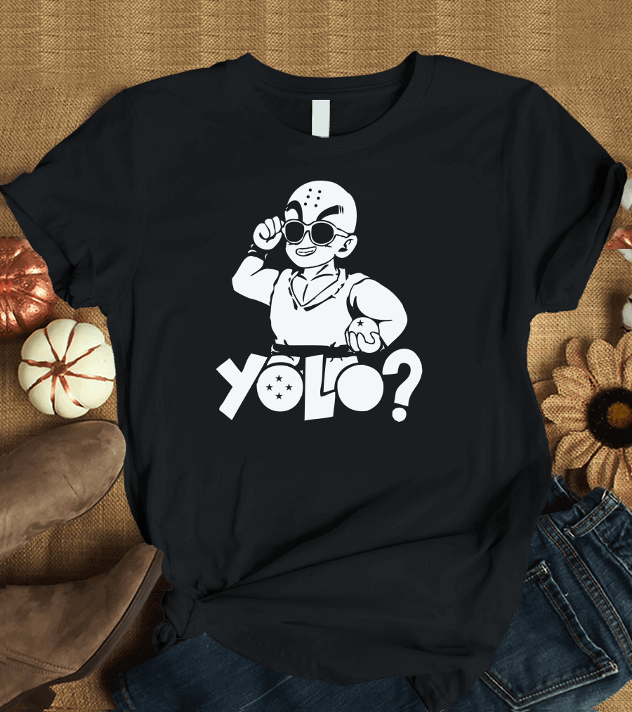 Krillin Yolo Sunglasses Pose with Dragonball? T-Shirt