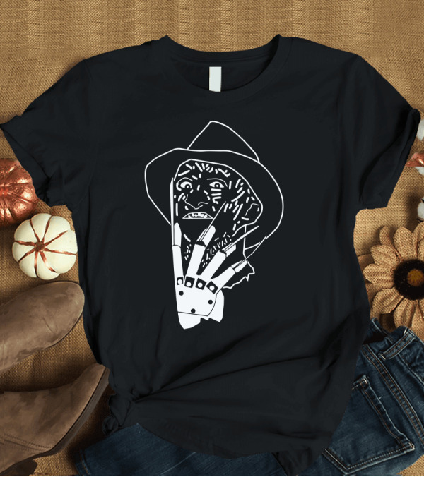 T-Shirt: Freddy Krueger Nightmare Elm Street Iconic Horror Movie Villain Claw Hat T-Shirt Freddy Krueger Nightmare Elm Street Iconic Horror Movie Villain Claw Hat T-Shirt