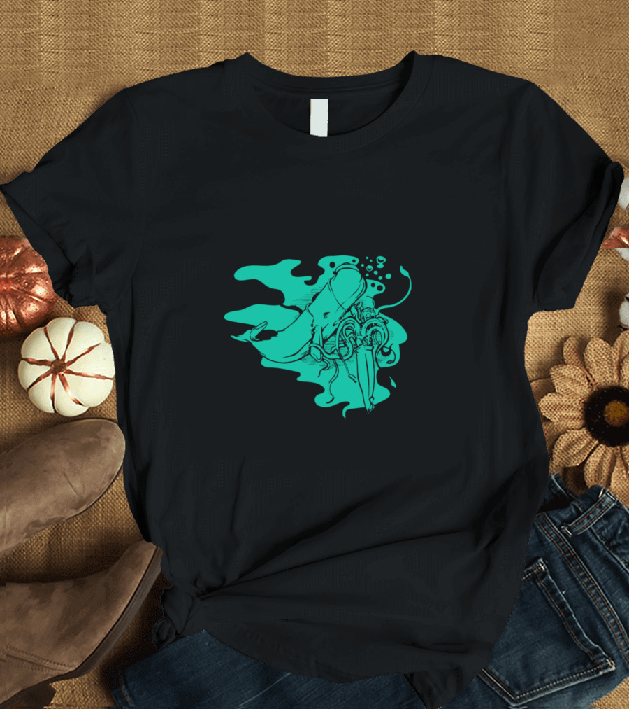 Squid Vs Whale Epic Ocean Encounter T-Shirt