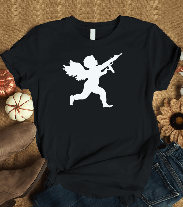 T-Shirt: St Valentine Day Cupid with Gun T-Shirt St Valentine Day Cupid with Gun T-Shirt