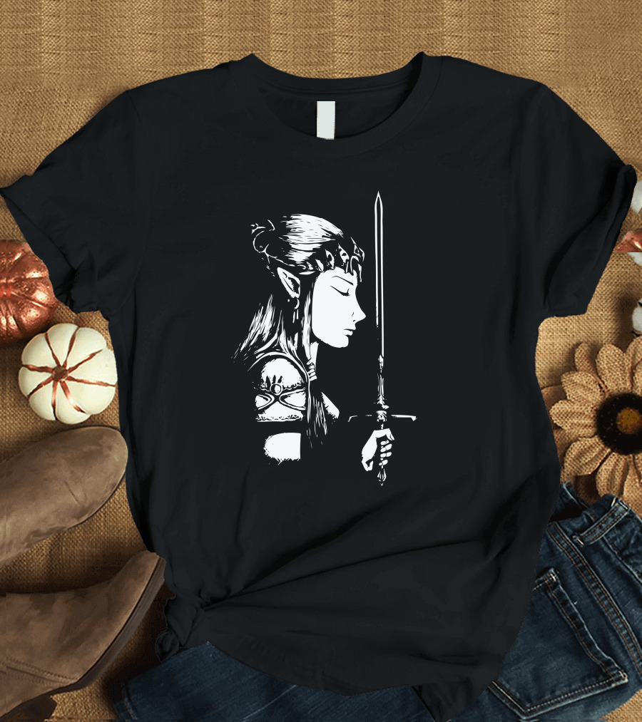To Protect the Princess Warrior with Sword T-Shirt