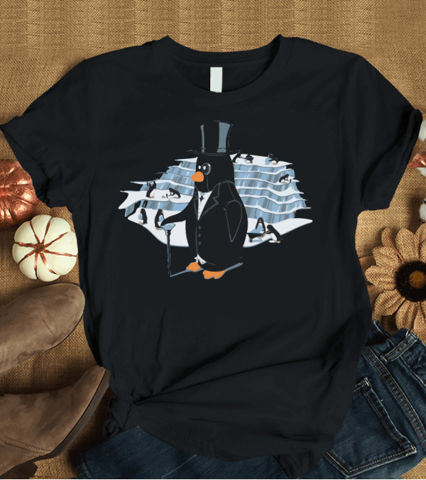 T-Shirt: Penguin Tycoon Overlooking Glacial Kingdom T-Shirt Penguin Tycoon Overlooking Glacial Kingdom T-Shirt
