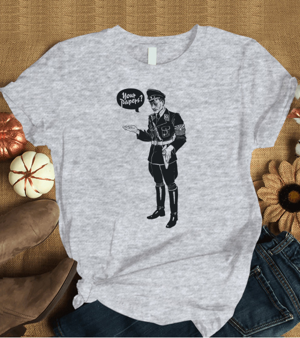 T-Shirt: A Wolf In Schwein Your Papers? T-Shirt A Wolf In Schwein Your Papers? T-Shirt