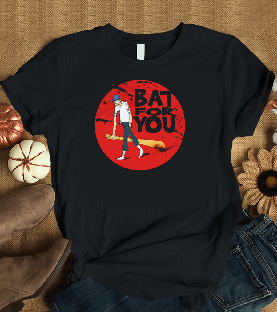 BAT FOR YOU Baseball Theme Red Circle T-Shirt