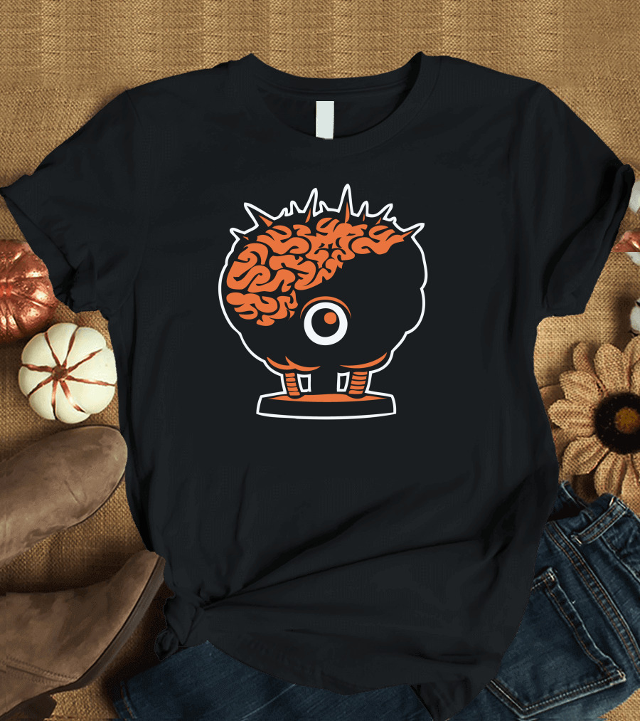 Brinstar Brains Creature with Spiky Brain and Central Eye T-Shirt