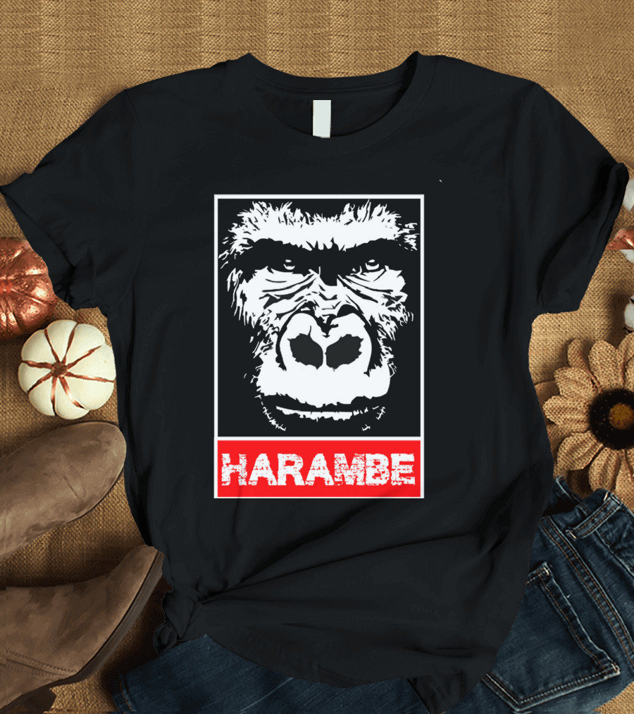 Harambe Gorilla Face Meme T-Shirt