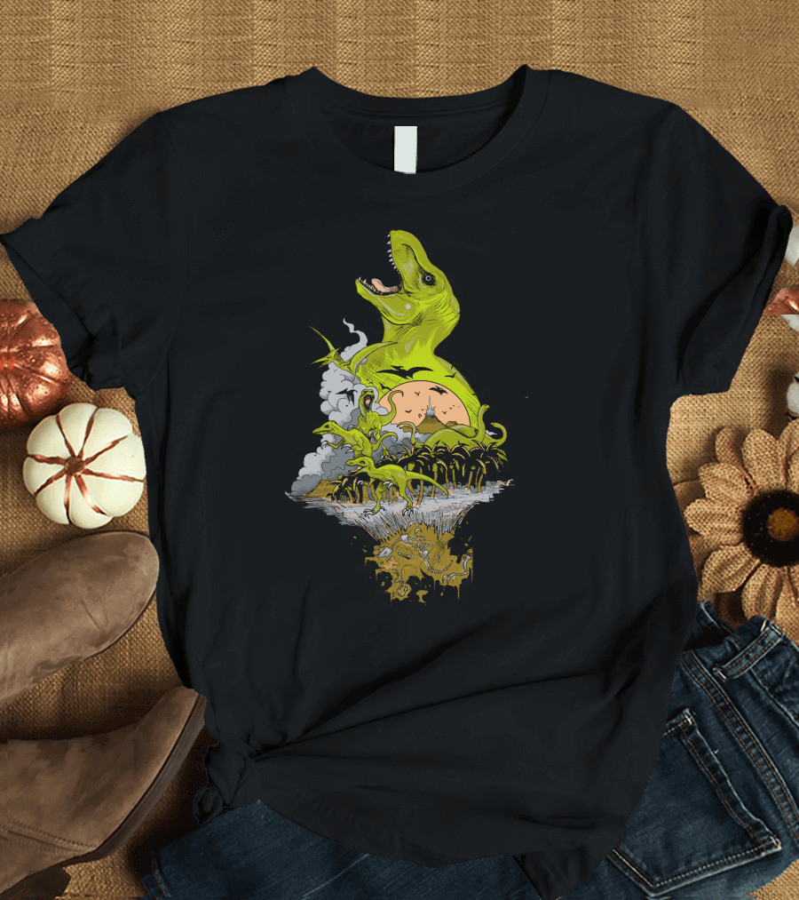 Dinosaurs Roaming Long Long Ago Before Century T-Shirt