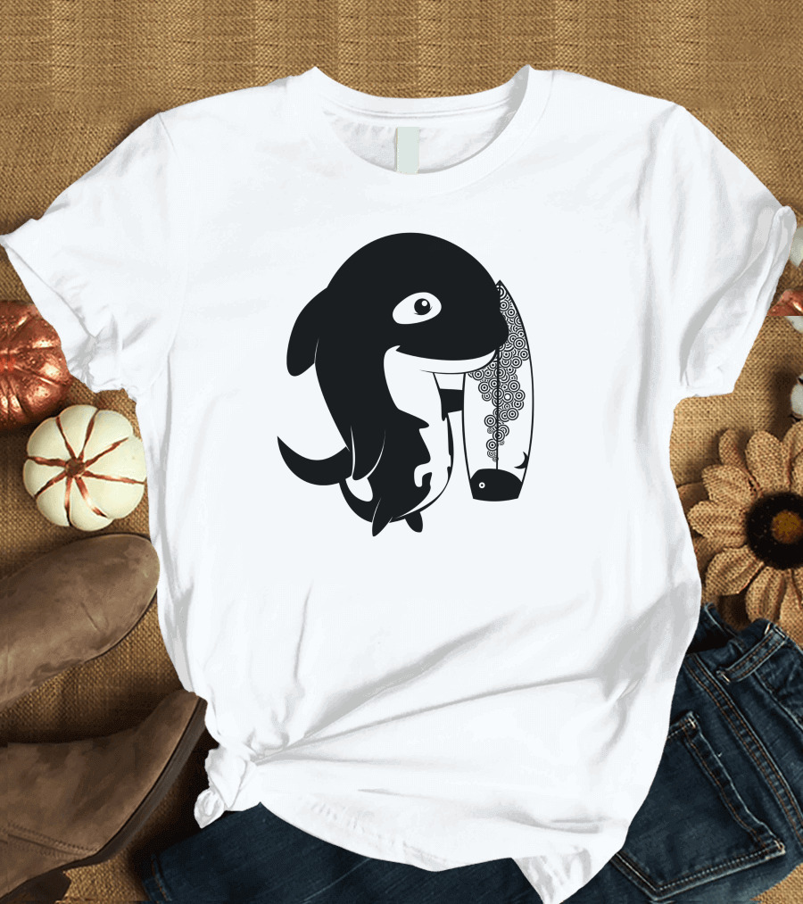 Whallie Surfboard Whale T-Shirt