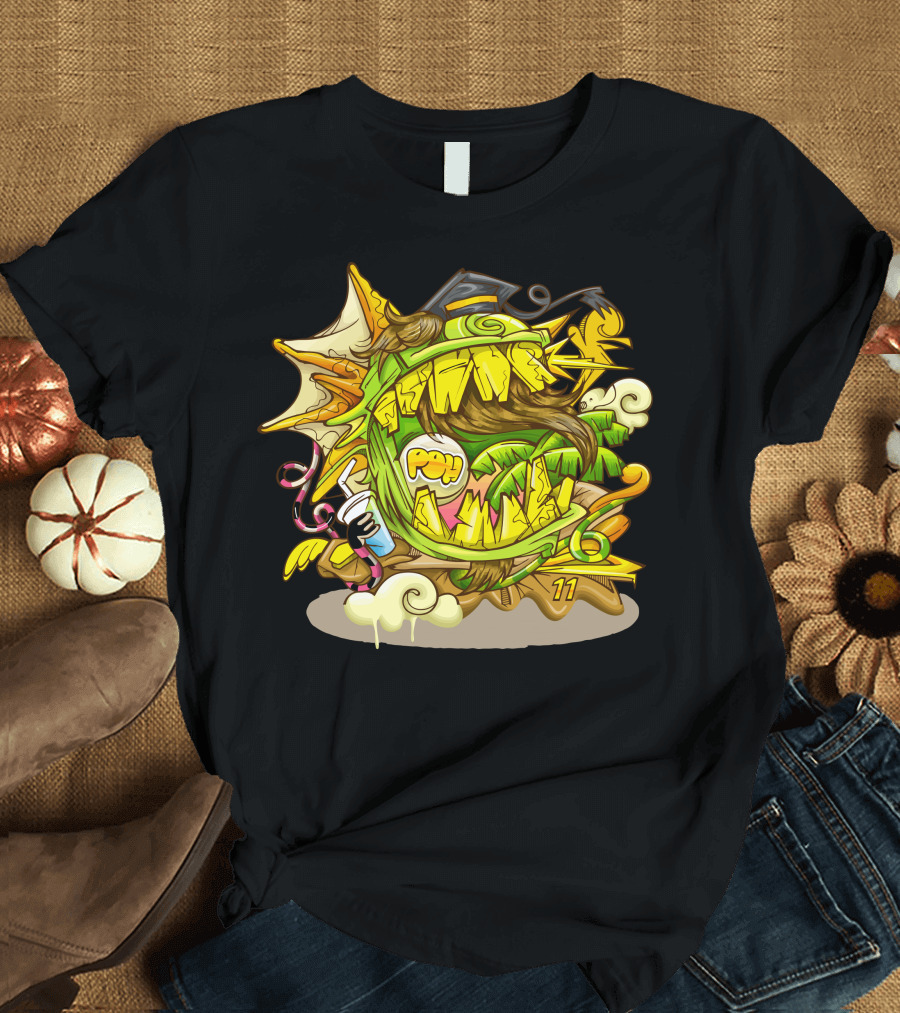 Monster Student Graffiti Style Pop Art Design Pow 11 T-Shirt