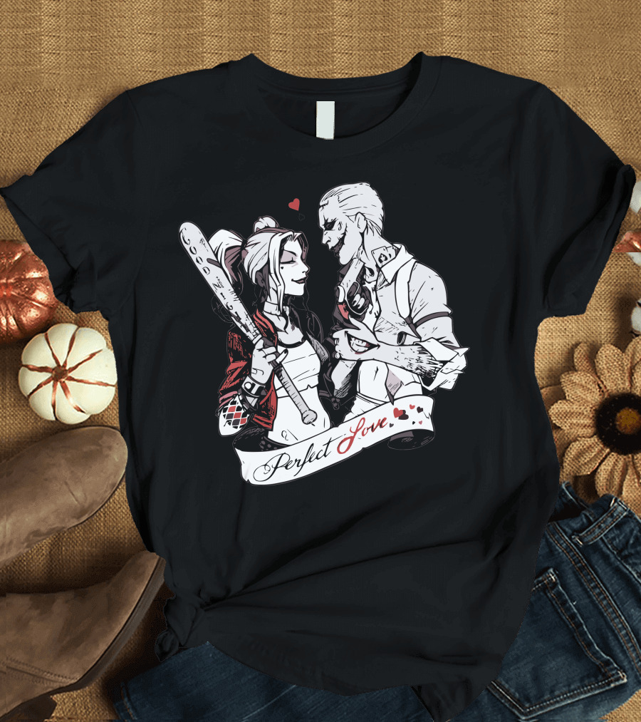 Perfect Love Harley Quinn Joker Romance T-Shirt
