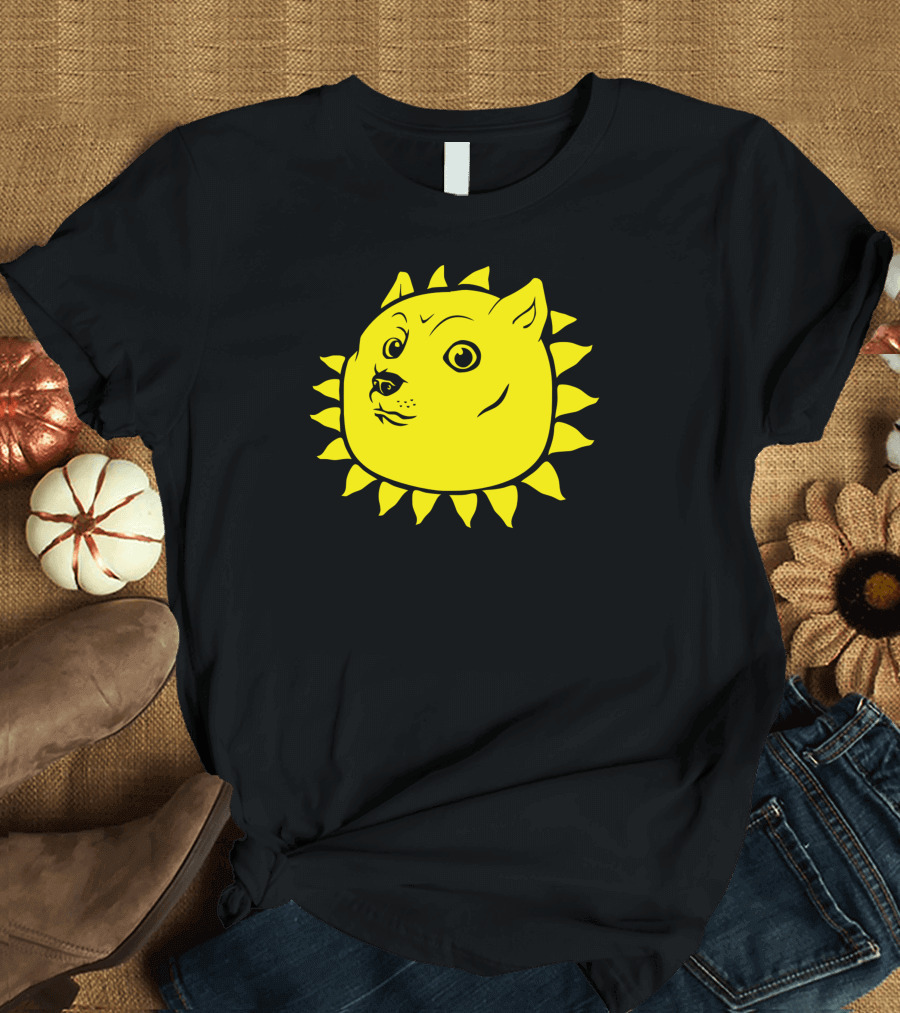Shining Doge Sun Meme T-Shirt