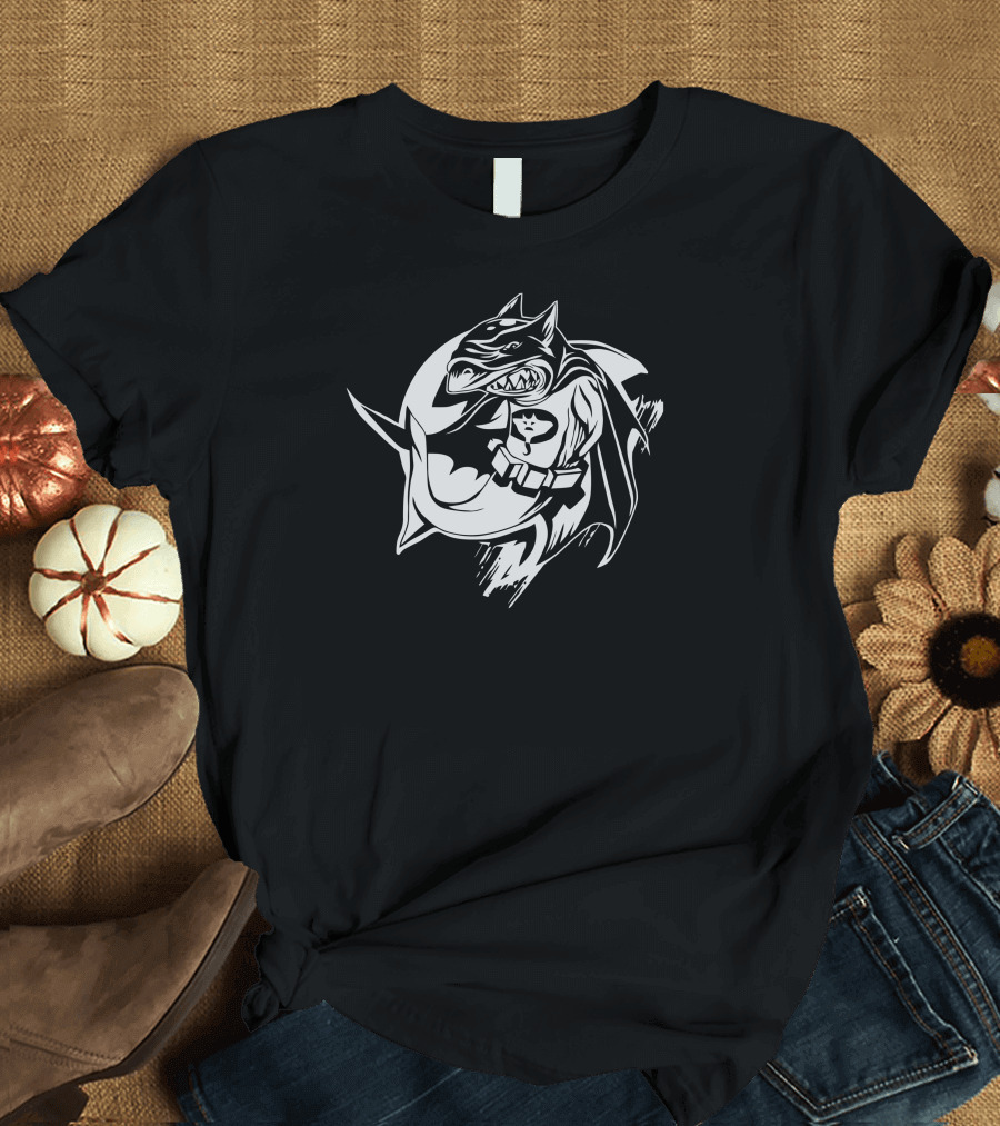 Bat Shark Superhero Fusion Dark Knight T-Shirt