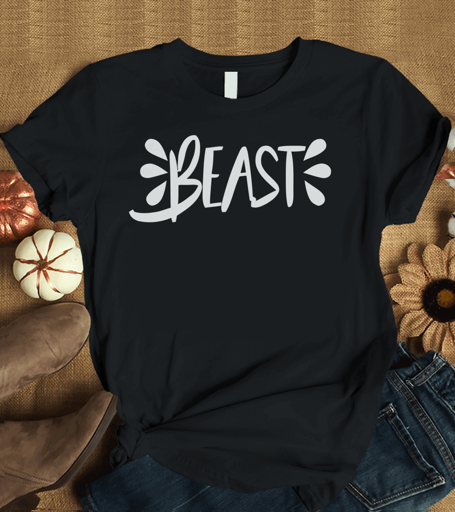 BEAST Bold Script Typography T-Shirt