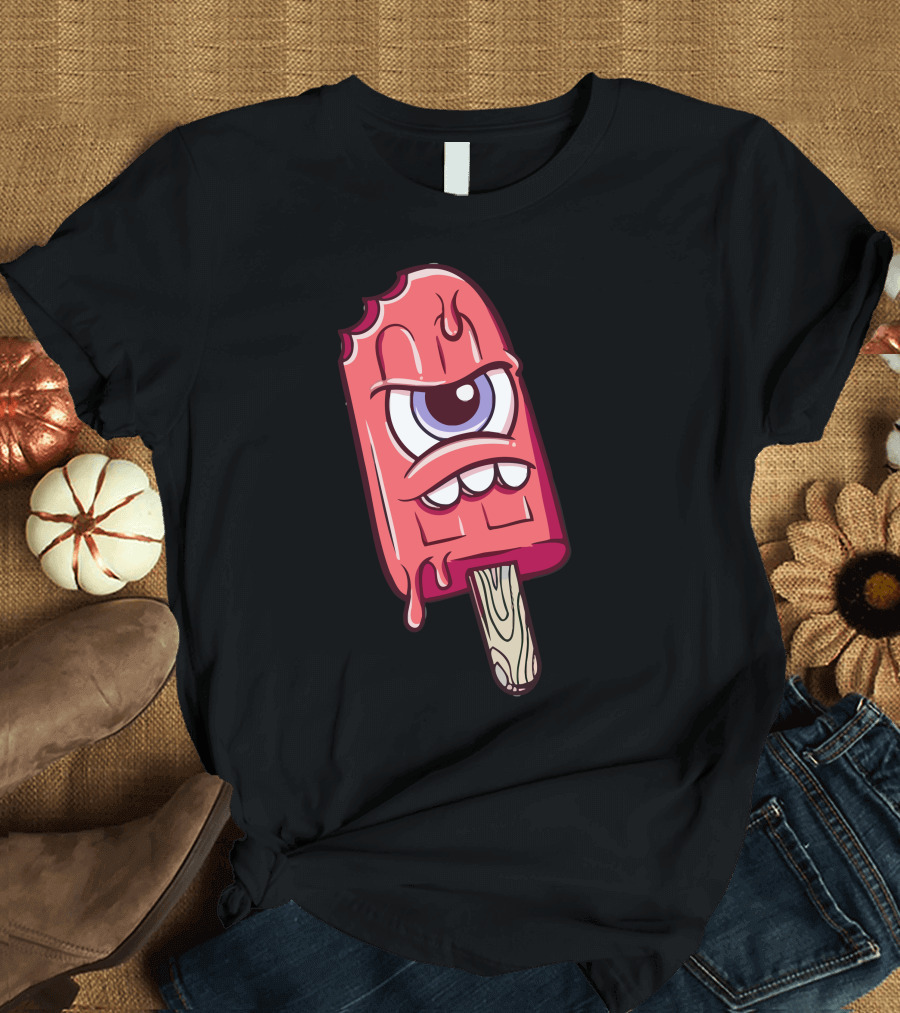 Angry Ice Pop with One Eye and Bite Mark T-Shirt