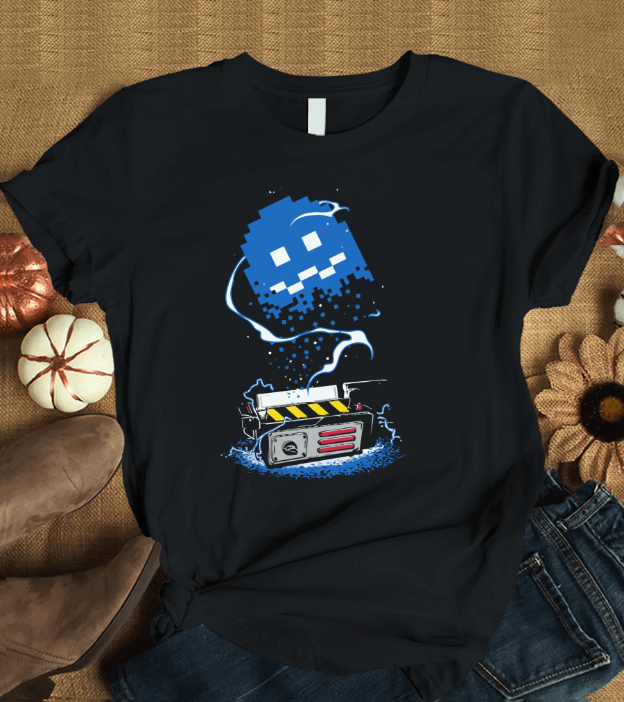 Pac-Man Ghostbuster Trap Pixel Ghost Caught T-Shirt