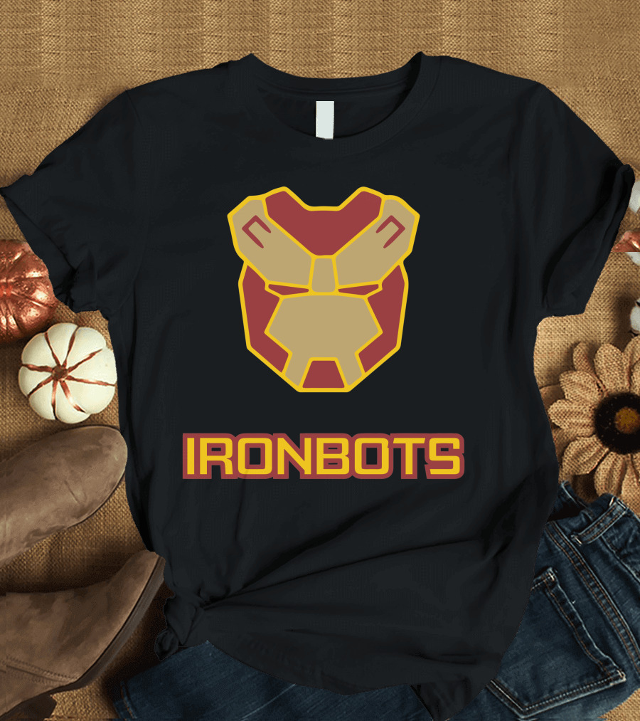 IRONBOTS Robot Mask Emblem T-Shirt