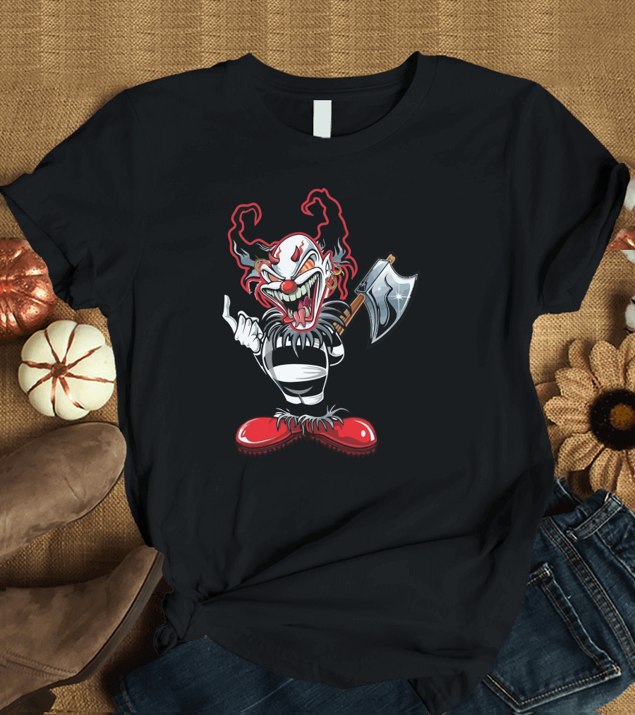 Pilot Automotive Clown with Axe and Red Shoes T-Shirt
