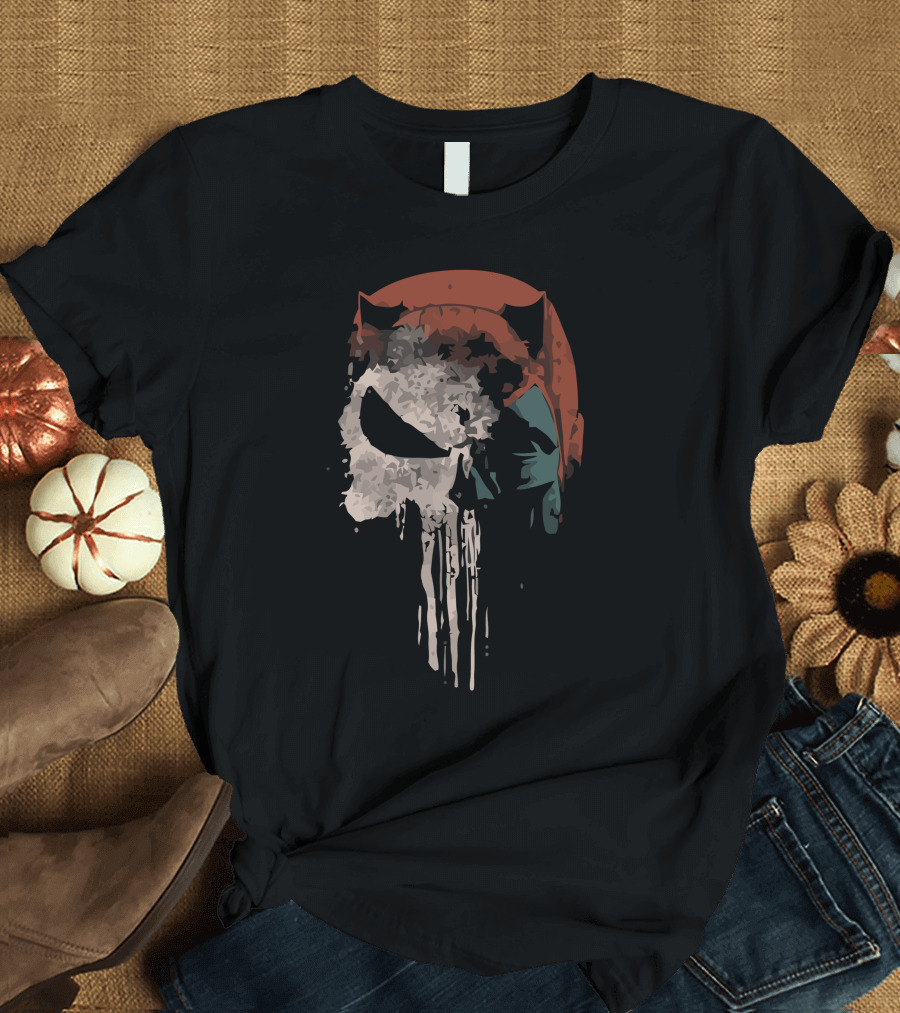 Punisher Daredevil Crossover Skull Iconic Fusion T-Shirt