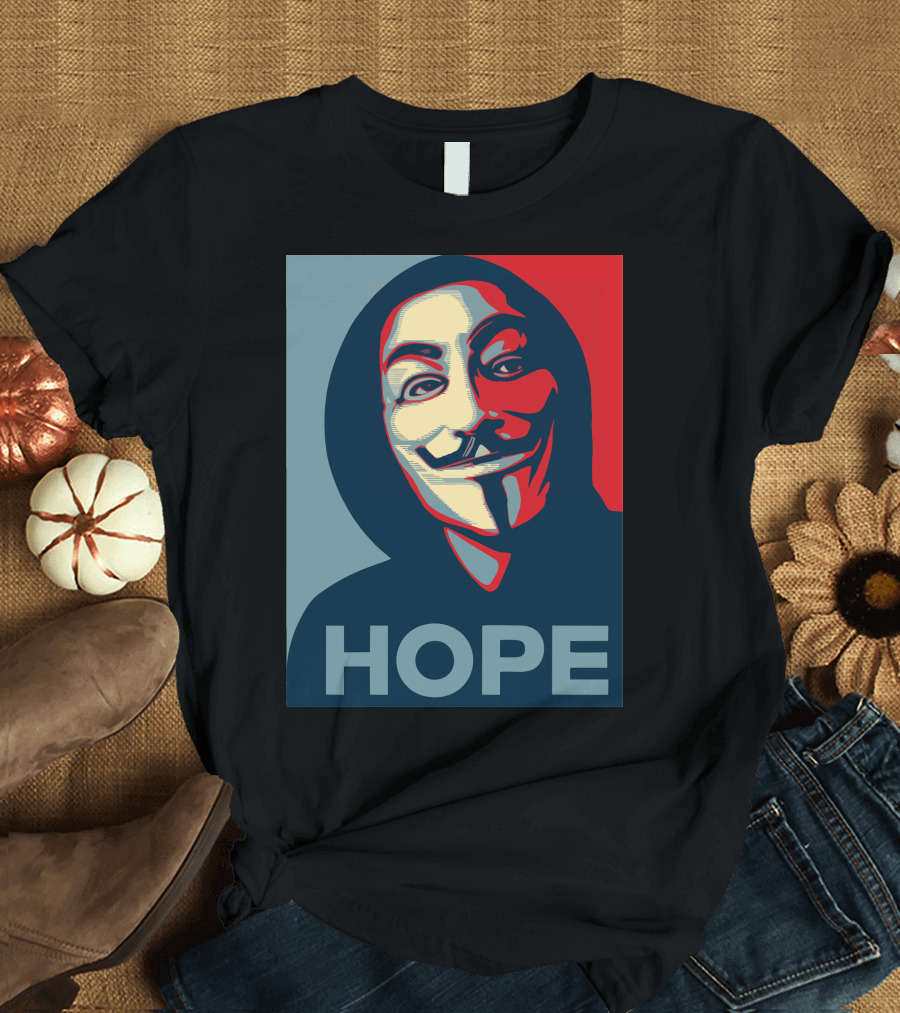 Anonymous Hope Guy Fawkes Mask T-Shirt