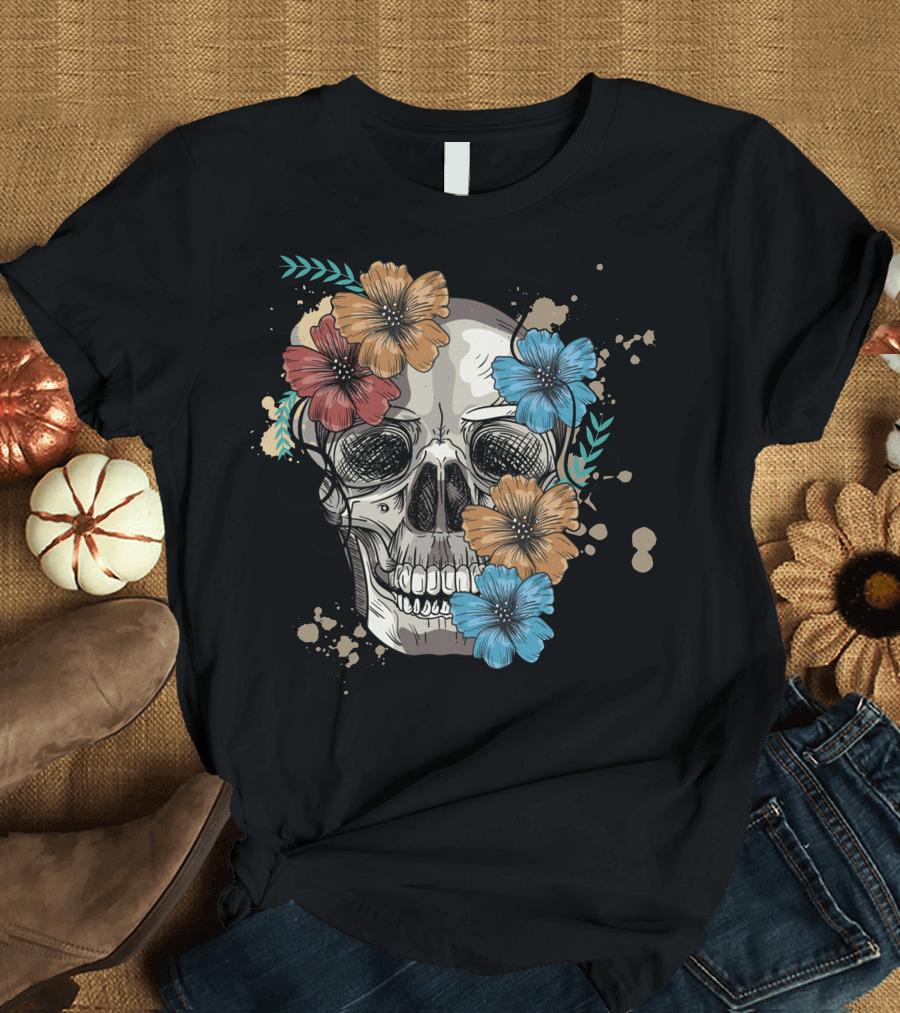 Fowering Skull Floral T-Shirt