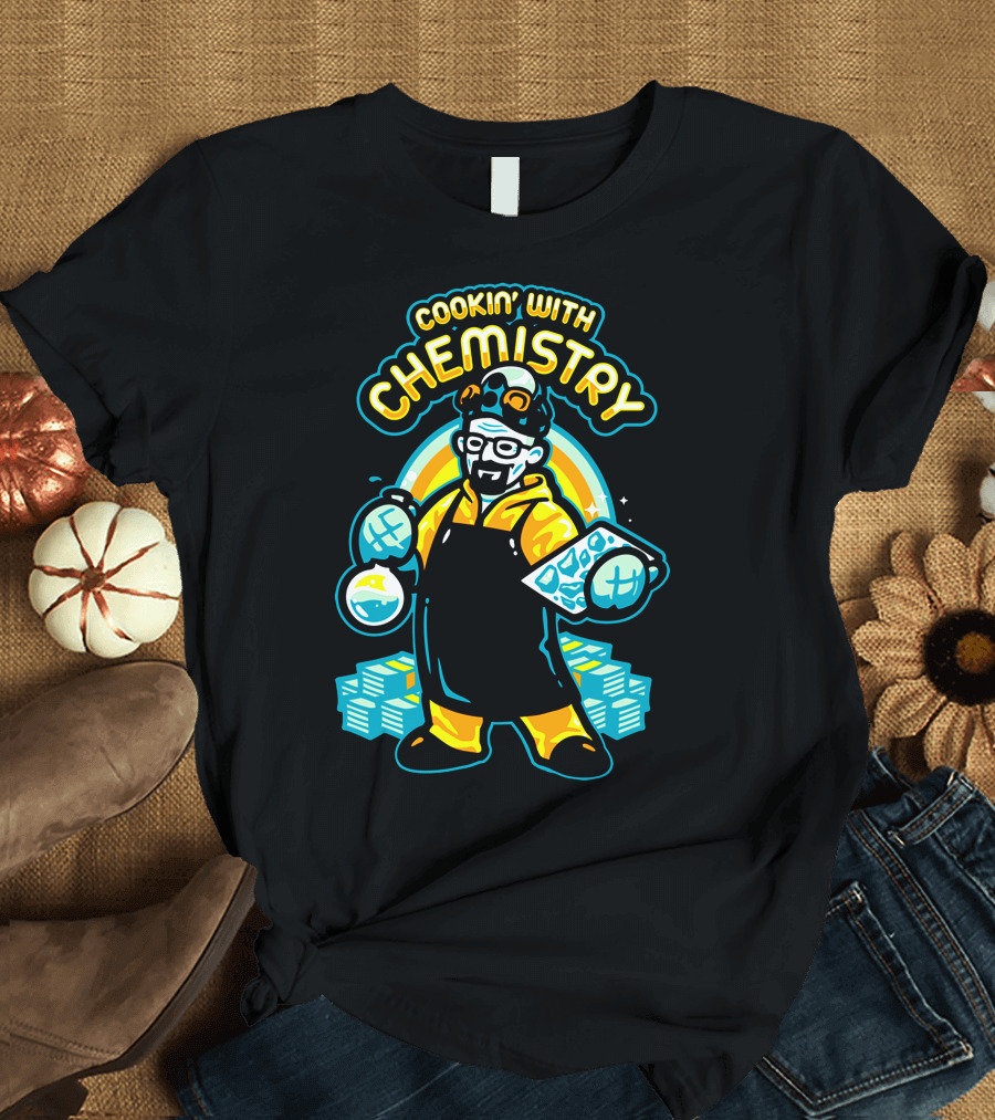 Cookin' with Chemistry Heisenberg Beakers and Cash T-Shirt