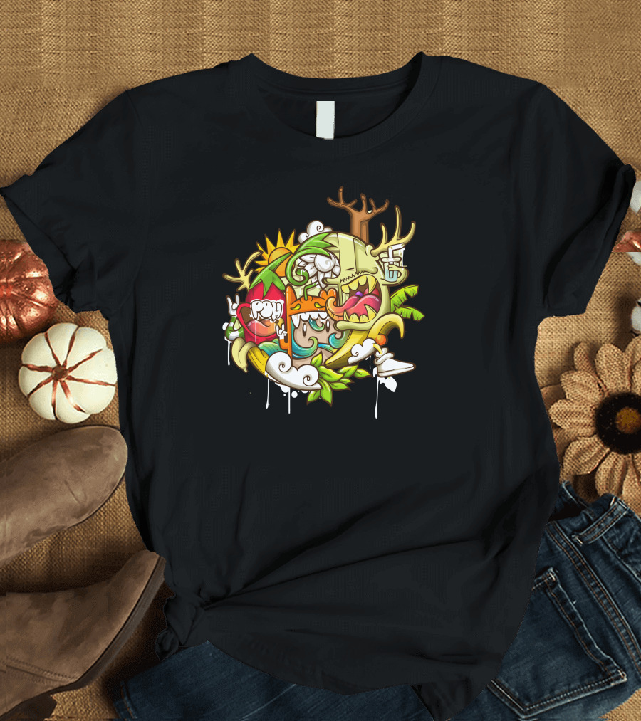 Japelanos Pop Cartoon Jungle Adventure T-Shirt