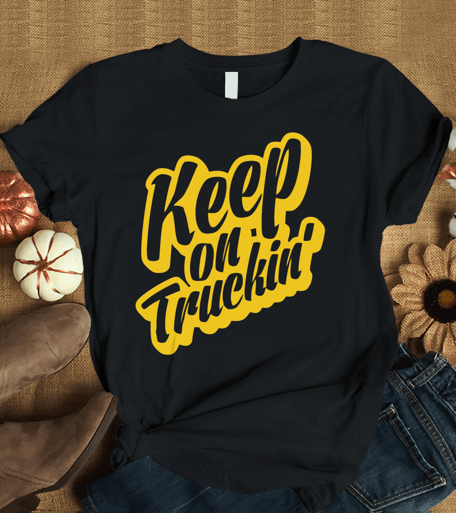 Keep On Truckin Robert Crumb Style Vintage Retro 1970s Lettering T-Shirt