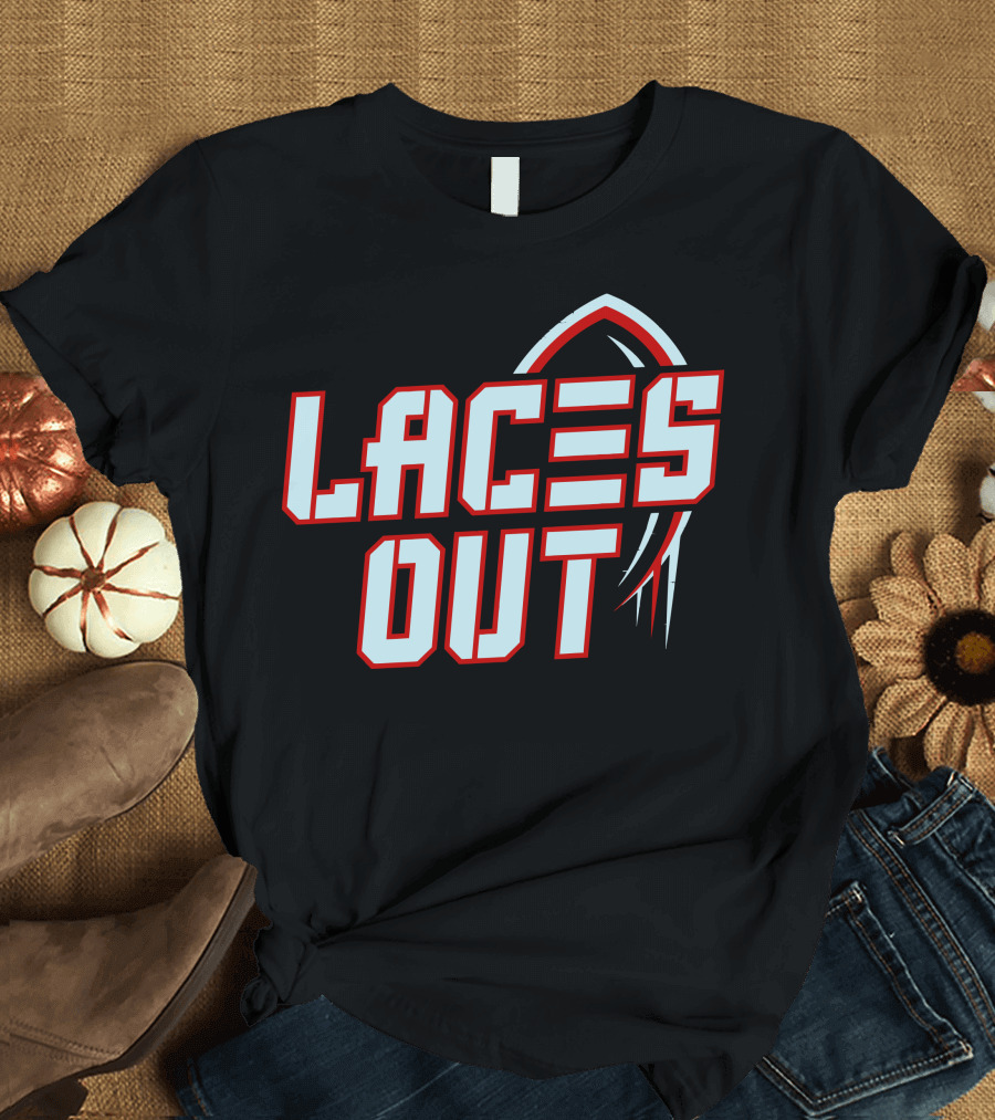 Laces Out Football Reference with Goal Post T-Shirt