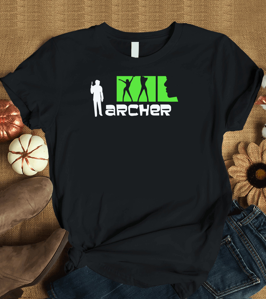 Archer Sterling Super Spy Silhouettes and Green Profiles T-Shirt