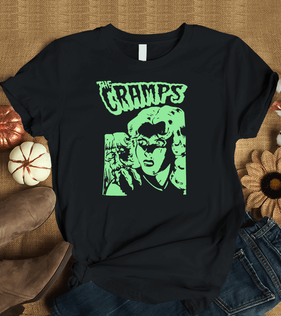 The Cramps Vintage Horror Comic Style Monster Woman T-Shirt