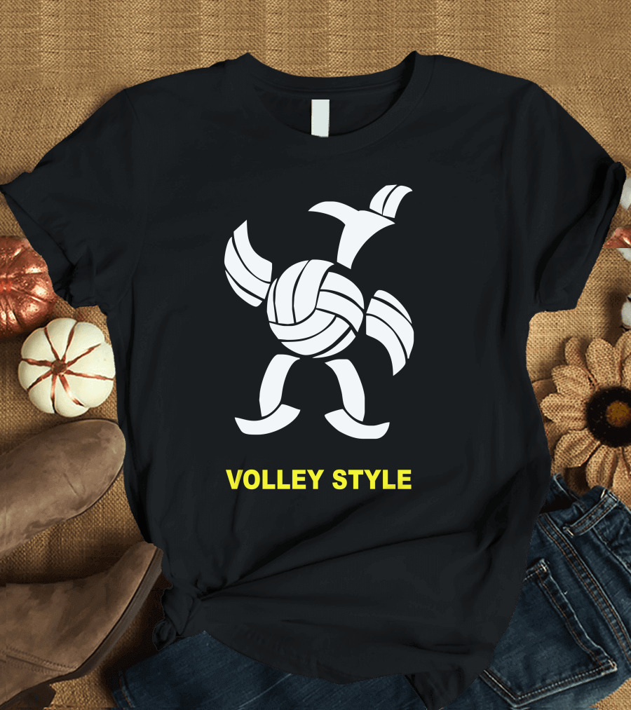 Volley Style Sport Funny Present Outdoor Turtle Volleyball T-Shirt