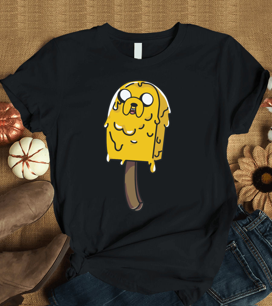 Jake Melting Ice Cream Adventure Time Popsicle T-Shirt