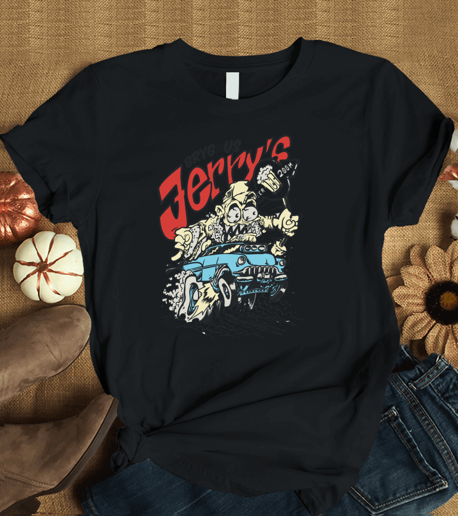 Bryghus Jerry's Beer Monster Driving Car 2001 T-Shirt