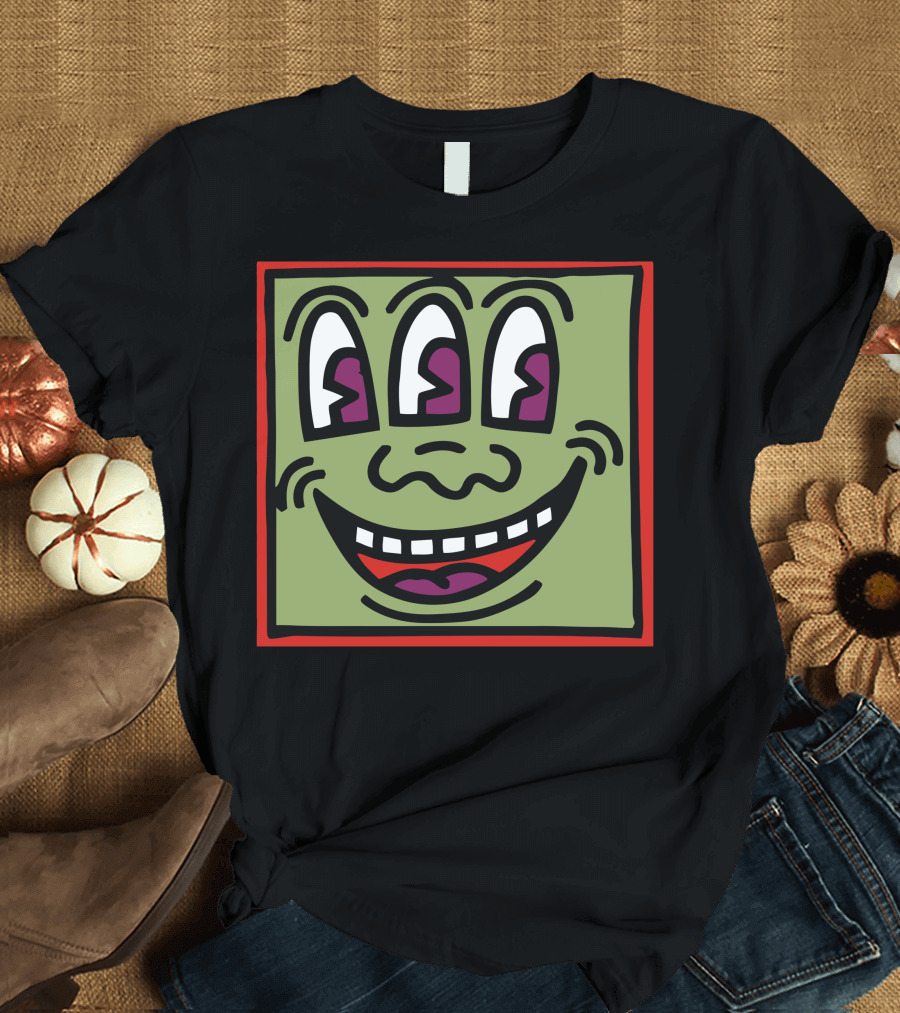 Keith Haring Three-Eyed Smiling Face T-Shirt