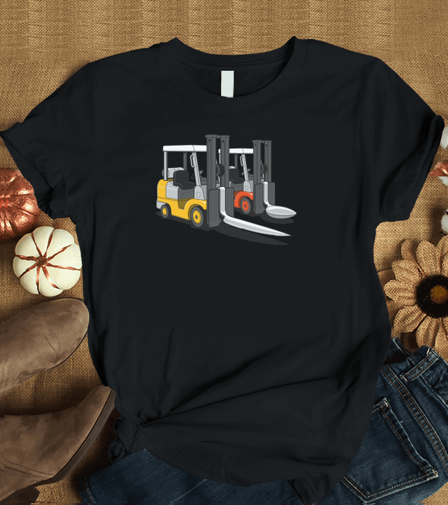 Forklift Knife Spoon Mashup T-Shirt