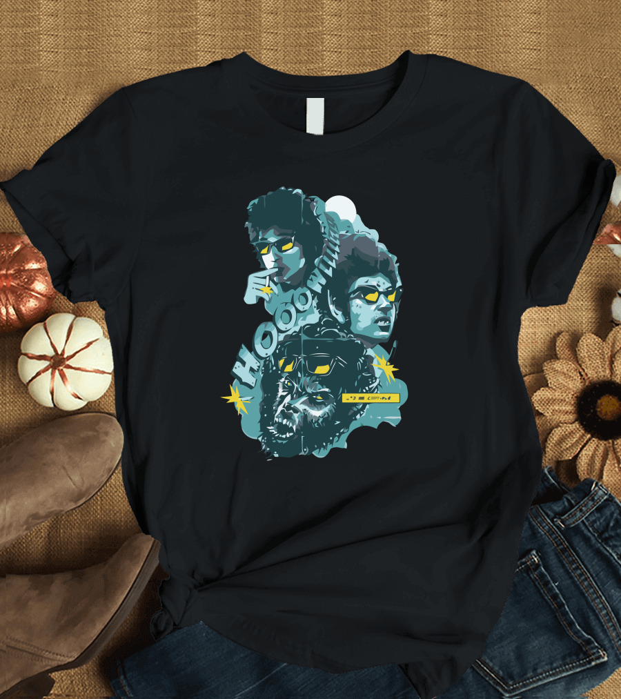 Times They Are Hooowlinnn Shining Yellow Sunglasses T-Shirt