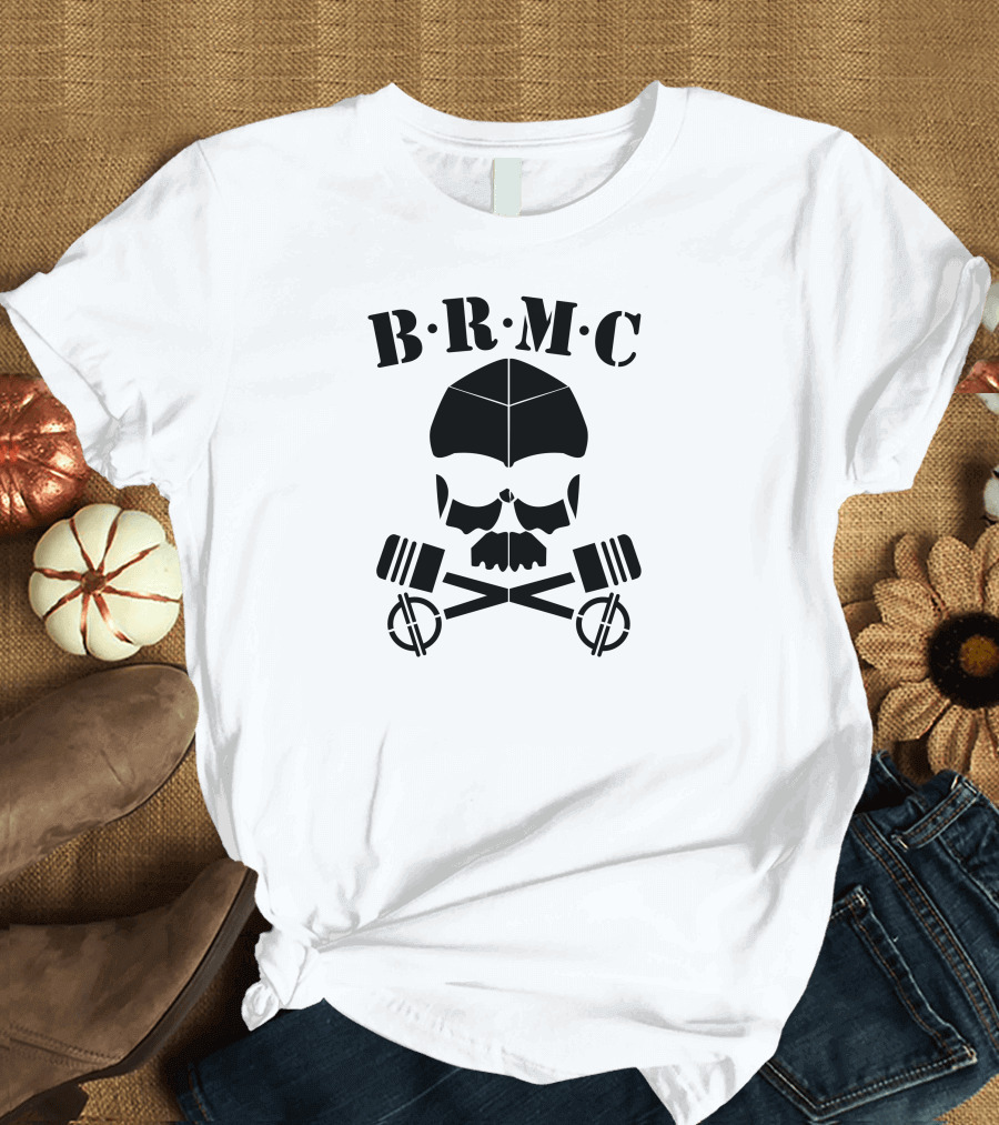 BRMC Skull Logo with Helmet and Pistons T-Shirt