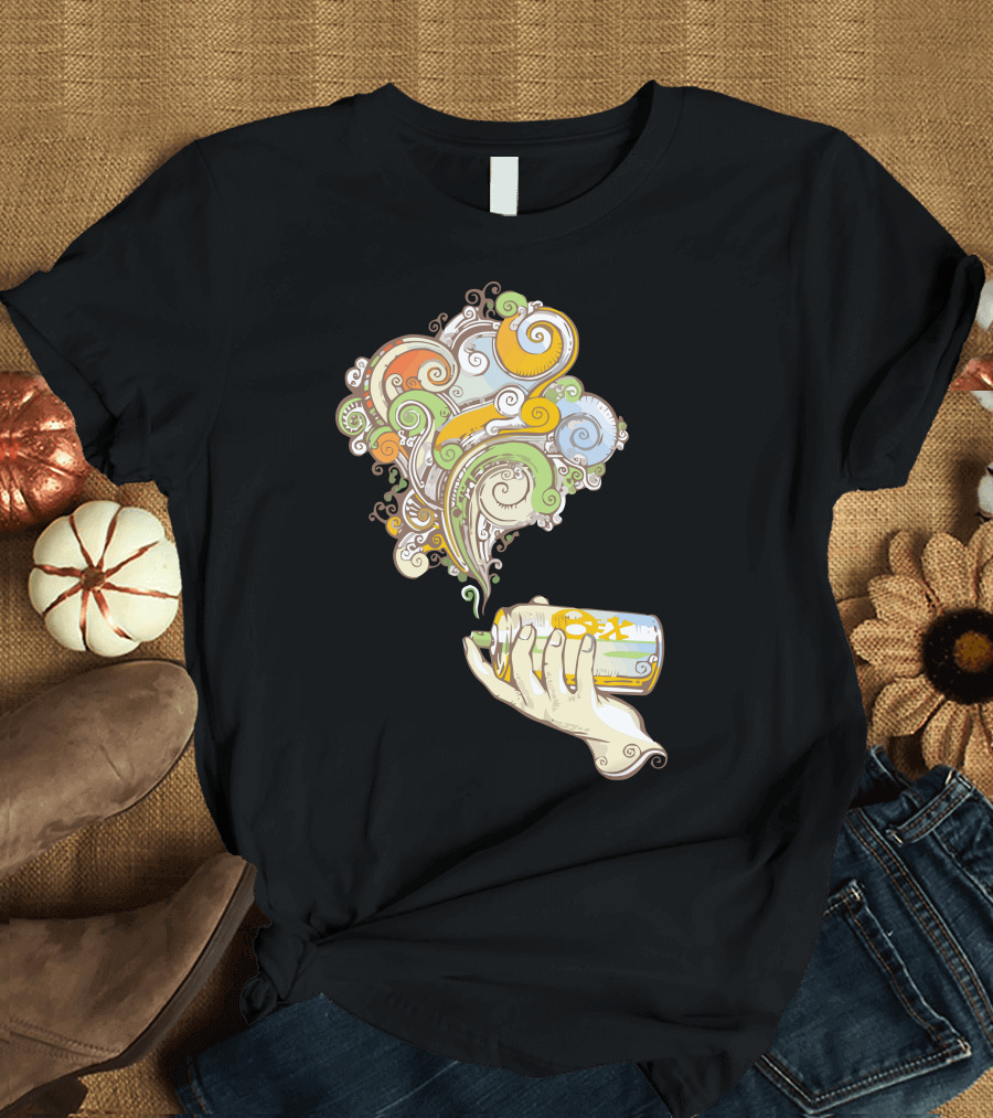 Chloroflorohypnohype Swirly Art Spray Can T-Shirt