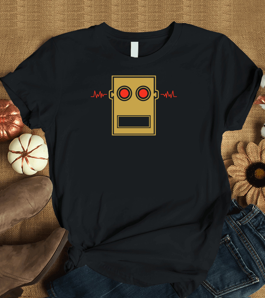 LMFAO Robot Head Icon with Red Sound Waves T-Shirt