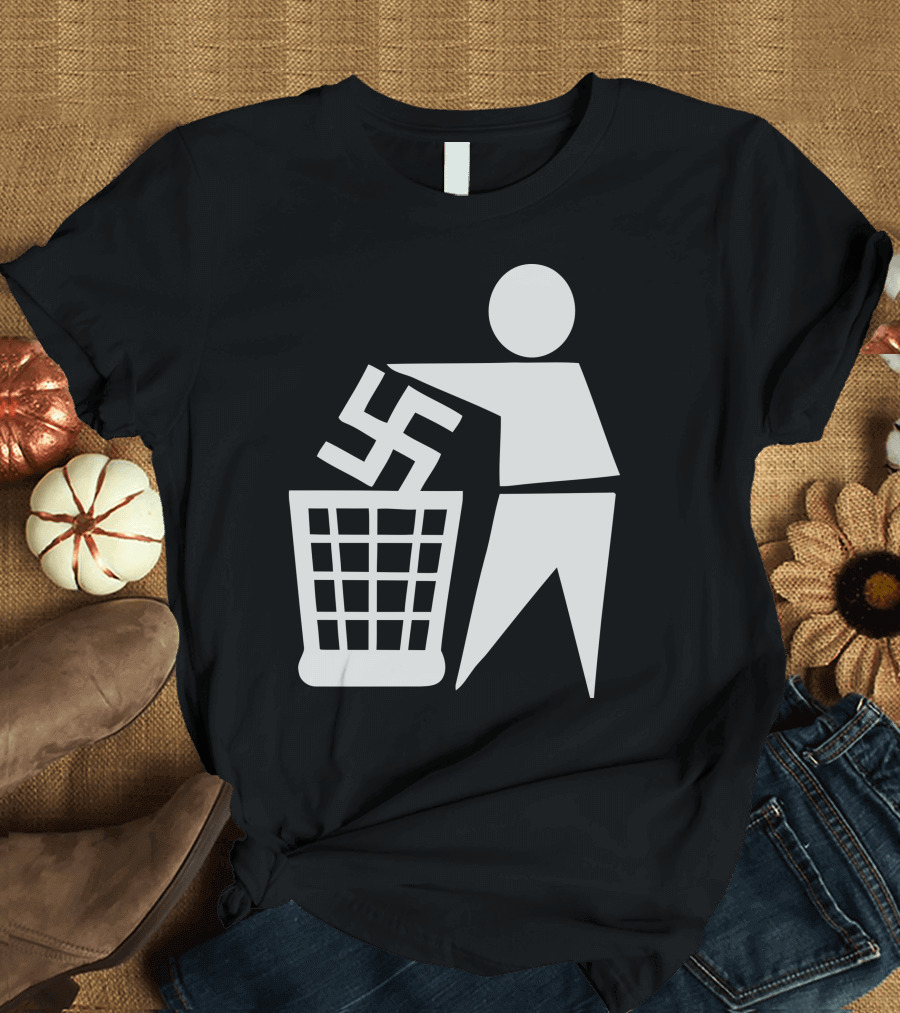 Nazi Symbol in Trash Bin T-Shirt