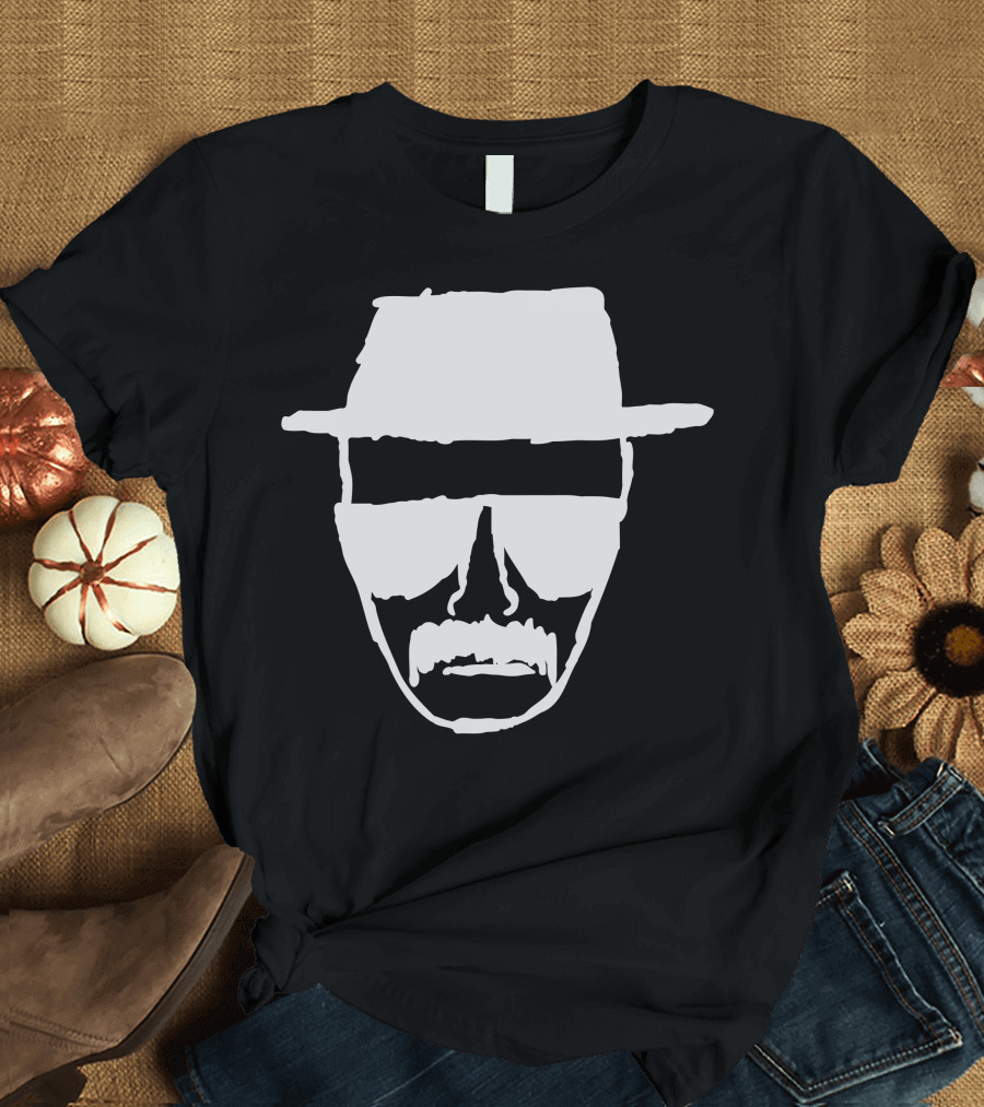 Breaking Bad Heisenberg Face Icon Hat and Sunglasses T-Shirt